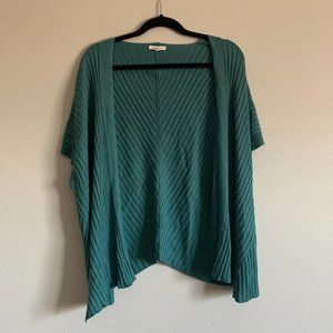 Teal Short Sleeved Sharkbite Cardigan